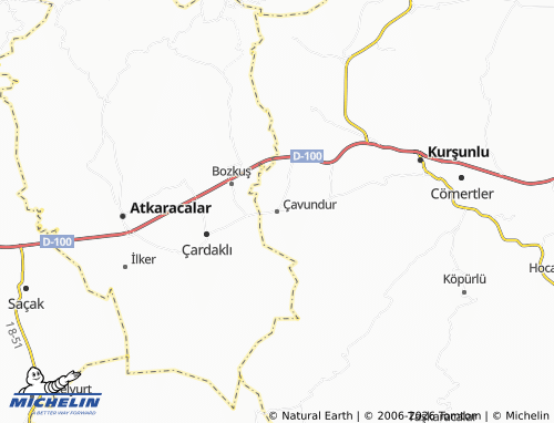 MICHELIN Çavundur map - ViaMichelin