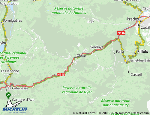 Mappa MICHELIN Olette - ViaMichelin