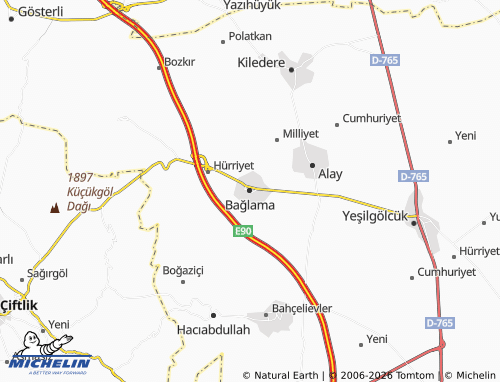 MICHELIN-Landkarte Bağlama - ViaMichelin