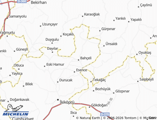Mappa MICHELIN Bahçeli - ViaMichelin