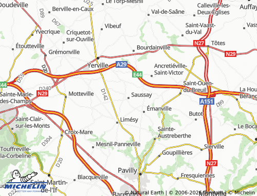 Mapa MICHELIN Saussay - ViaMichelin