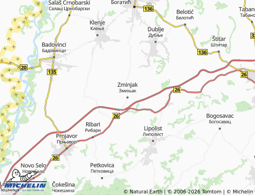 Carte MICHELIN Zminjak - ViaMichelin