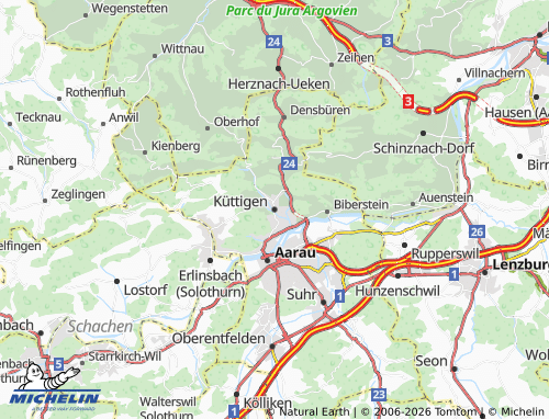 Mappa MICHELIN Küttigen - ViaMichelin