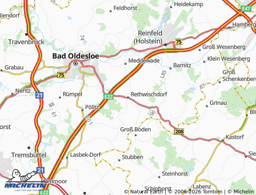 MICHELIN Rethwischdorf map - ViaMichelin