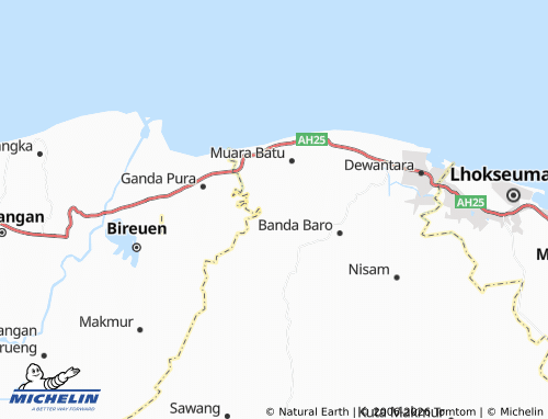 MICHELIN Kuta Meuligoe map - ViaMichelin