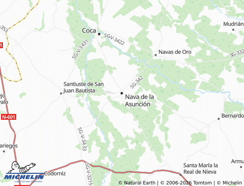 MICHELIN Nava de la Asunción map - ViaMichelin