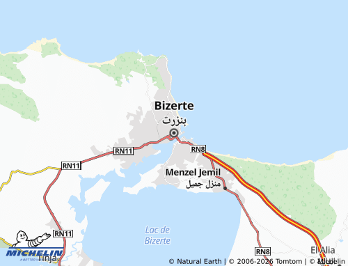 Carte MICHELIN Bizerte - ViaMichelin