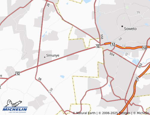 MICHELIN West Rand Garden Agricultural Holdings map - ViaMichelin