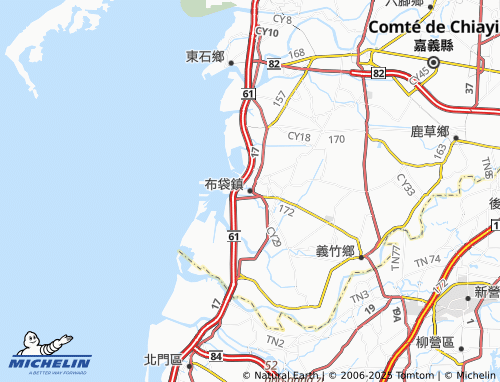 MICHELIN Budai Township map - ViaMichelin