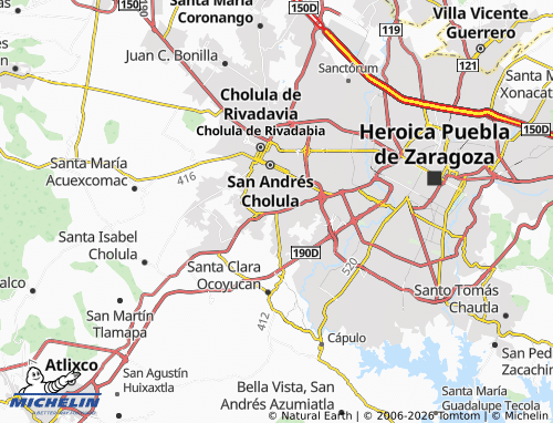 Carte MICHELIN San Francisco Acatepec - ViaMichelin
