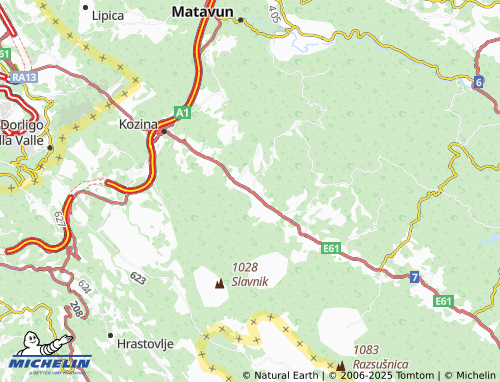 Carte MICHELIN Materija - ViaMichelin