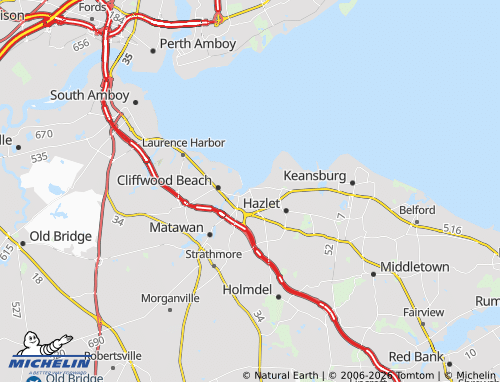 MICHELIN Keyport map - ViaMichelin