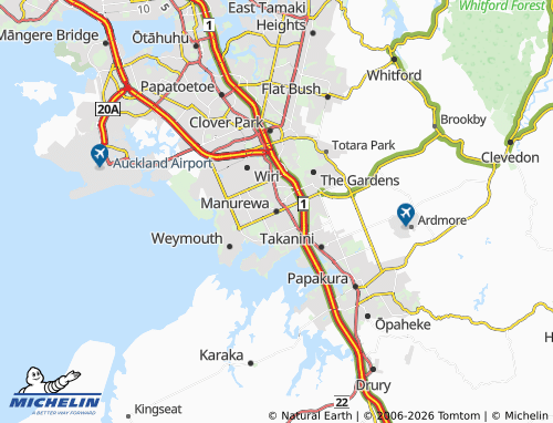 Mapa MICHELIN Manurewa - ViaMichelin