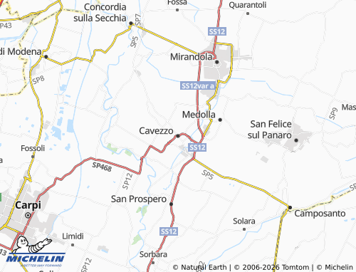 MICHELIN Cavezzo map - ViaMichelin