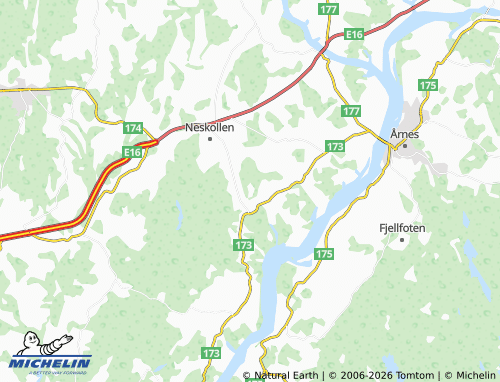 MICHELIN Tomteråsen map - ViaMichelin