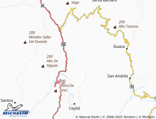 MICHELIN Colombiana map - ViaMichelin