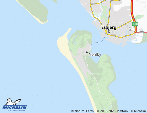 Carte MICHELIN Rindby Strand - ViaMichelin