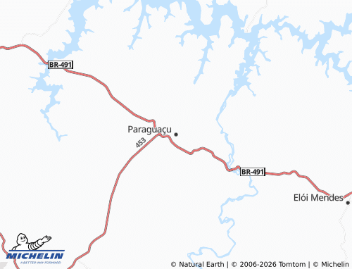 Mapa MICHELIN Paraguaçu - ViaMichelin