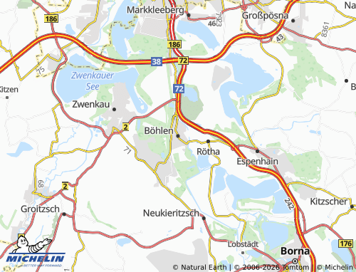 Mapa MICHELIN Böhlen - ViaMichelin