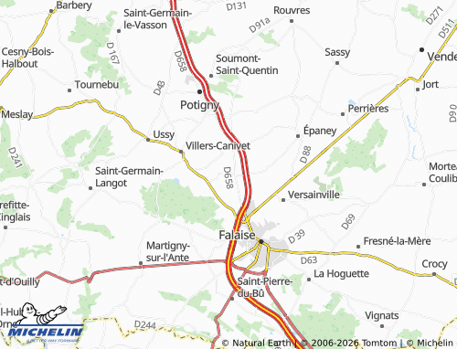 MICHELIN Saint-Pierre-Canivet map - ViaMichelin