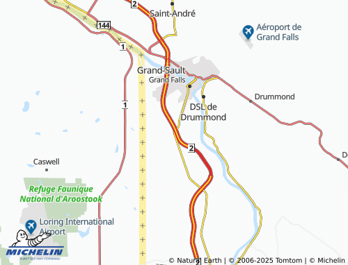 Mappa MICHELIN Grand Falls Portage - ViaMichelin