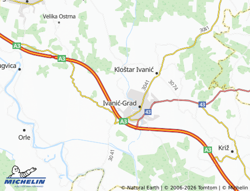 Mapa MICHELIN Opatinec - ViaMichelin