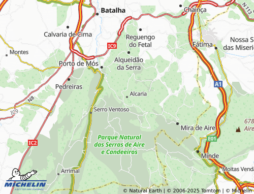 MICHELIN Alcaria map - ViaMichelin