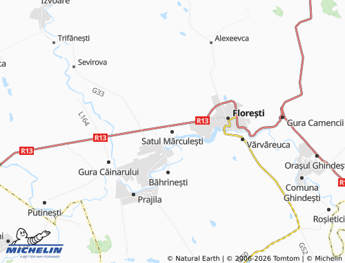 Mappa MICHELIN Satul Mărculești - ViaMichelin