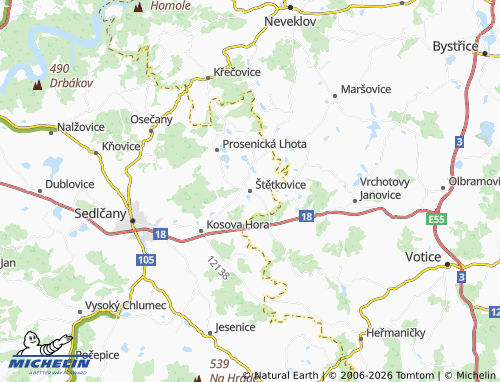 Mappa MICHELIN Štětkovice - ViaMichelin