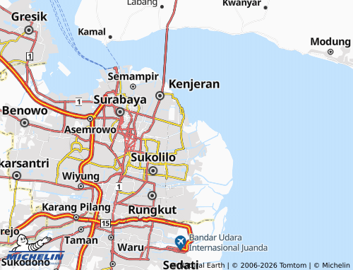MICHELIN Dukuh Sutorejo map - ViaMichelin