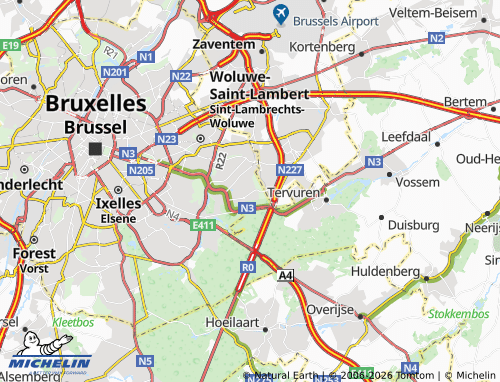 MICHELIN Sint-Pieters-Woluwe map - ViaMichelin