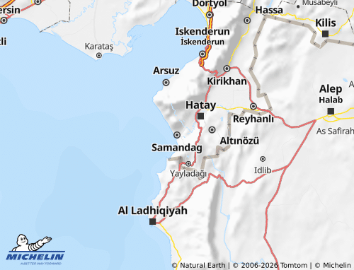 MICHELIN-Landkarte Samandağ - ViaMichelin