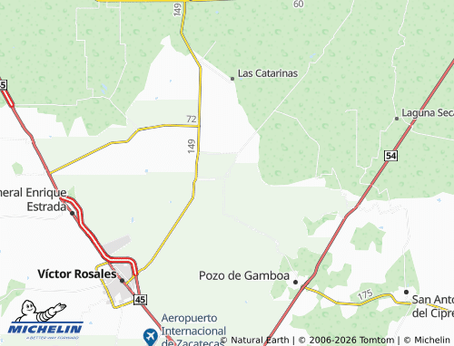 MICHELIN Llano Blanco del Norte map - ViaMichelin