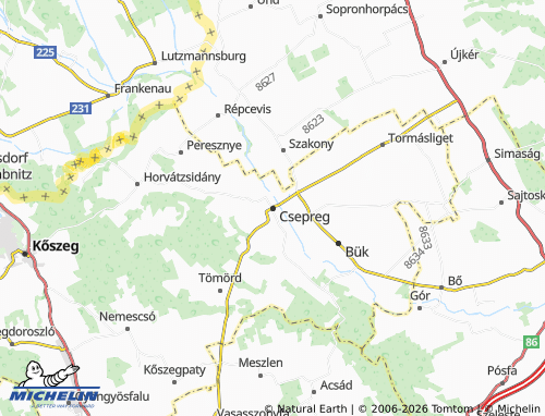 Mapa MICHELIN Csepreg - ViaMichelin