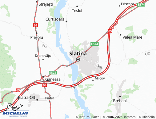 Carte MICHELIN Slatina - ViaMichelin