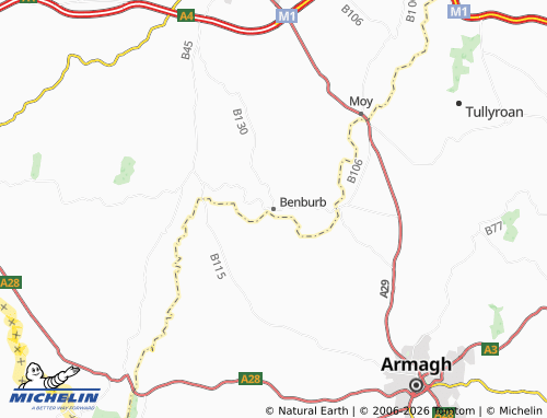 Mapa MICHELIN Benburb - ViaMichelin