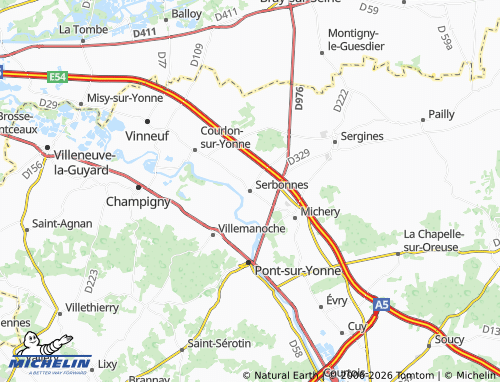 MICHELIN Serbonnes map - ViaMichelin