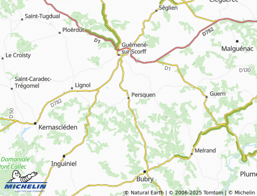 MICHELIN Persquen map - ViaMichelin