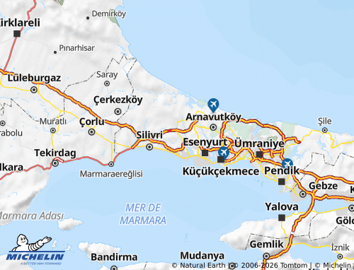 MICHELIN-Landkarte Çatalca - ViaMichelin