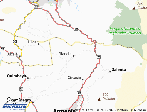 Carte MICHELIN Filandia - ViaMichelin