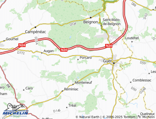 MICHELIN Porcaro map - ViaMichelin