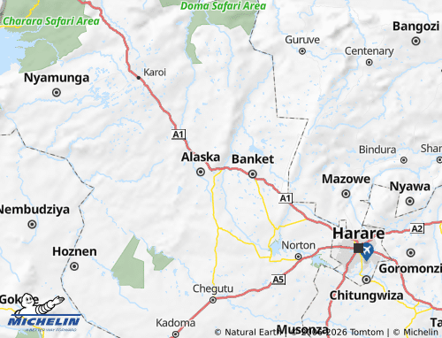 MICHELIN Mashonaland West map - ViaMichelin