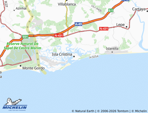 MICHELIN Isla Cristina map - ViaMichelin