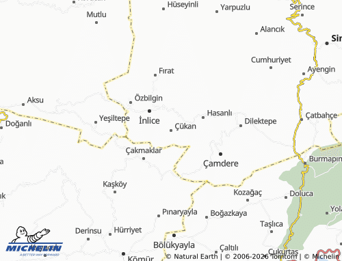MICHELIN Çükan map - ViaMichelin