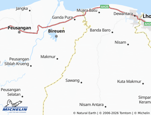 MICHELIN Blang Teurakan map - ViaMichelin
