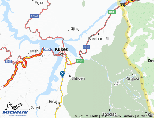 Mapa MICHELIN Kodër-Lumë - ViaMichelin