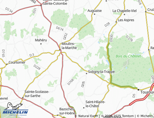 Carte MICHELIN Saint-Aquilin-de-Corbion - ViaMichelin