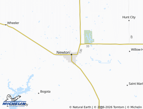 Mappa MICHELIN Newton - ViaMichelin