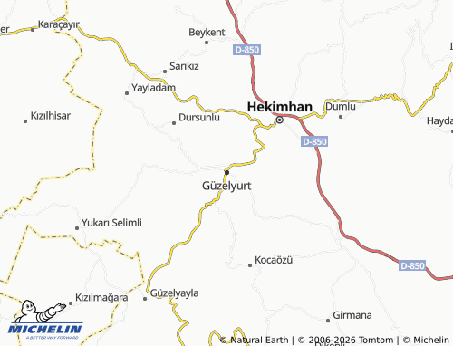 MICHELIN Güzelyurt map - ViaMichelin