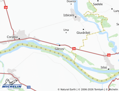 MICHELIN-Landkarte Gârcov - ViaMichelin